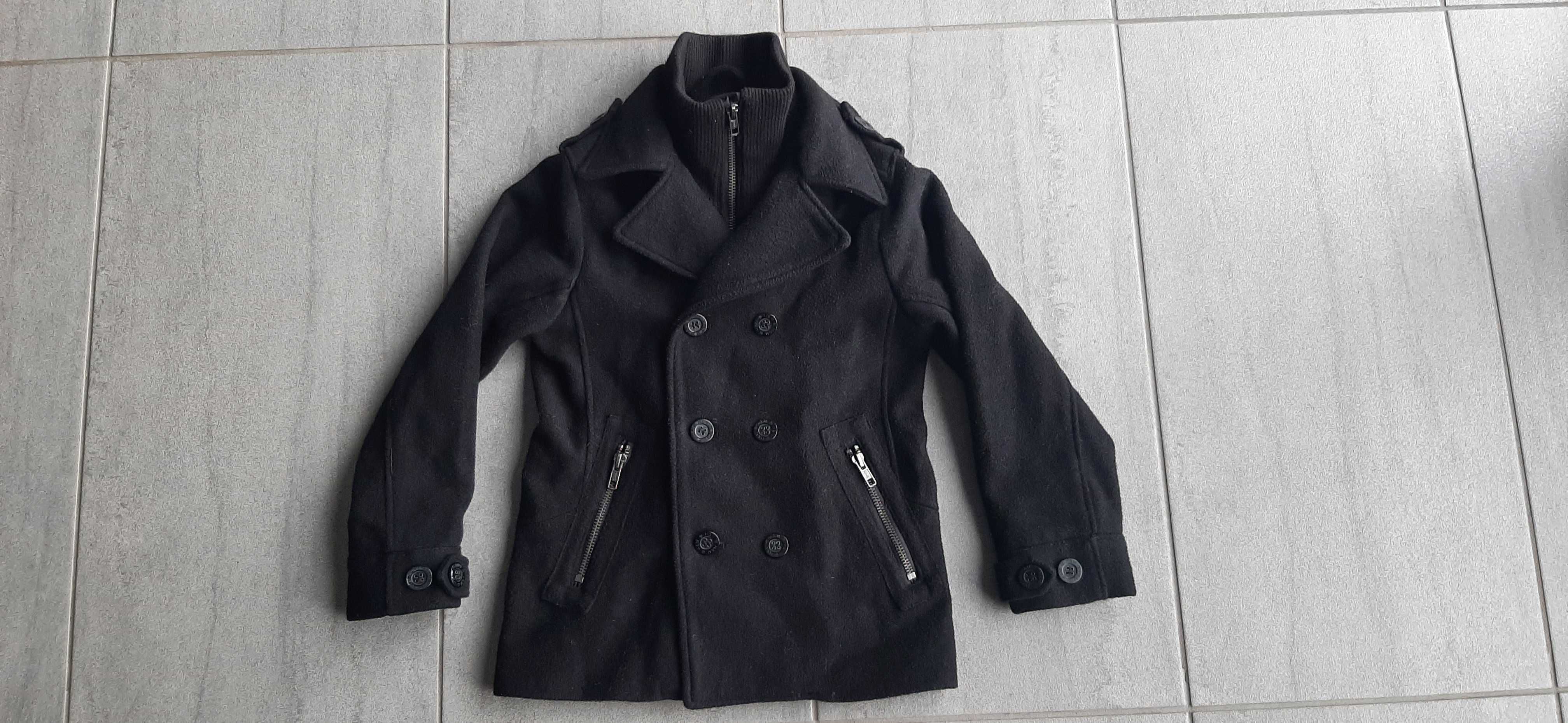 kurtka, krótki płaszczyk czarny H&M