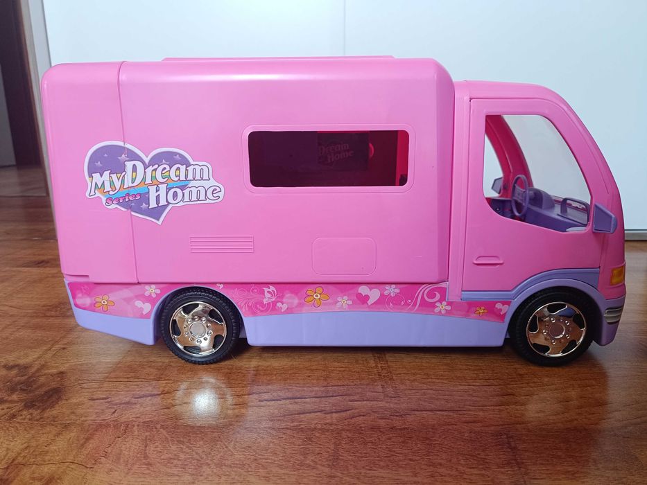 Kamper Barbie różowy + rower