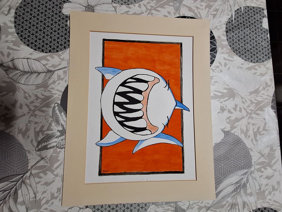 Quadros aguarela pintados à mão