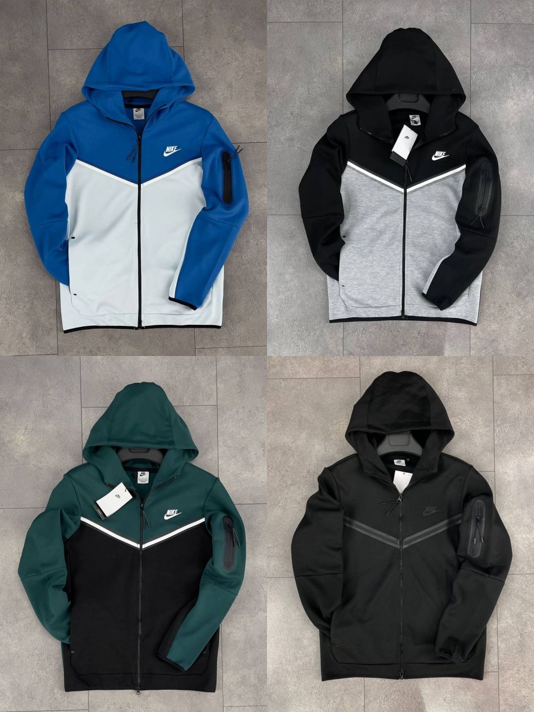 Кофта Nike Tech Fleece 1:1 Чоловіча кофта Найк тех флис зіпка,світшот