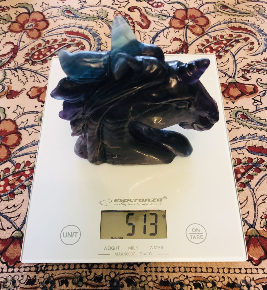 Jednorożec figurka FLUORYT 0,5kg 500 gram KAMIEŃ GENIUSZY