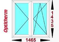 Okna PCV Sonarol Moderntherm 1465 x 1435 O34 typowe wymiary od ręki