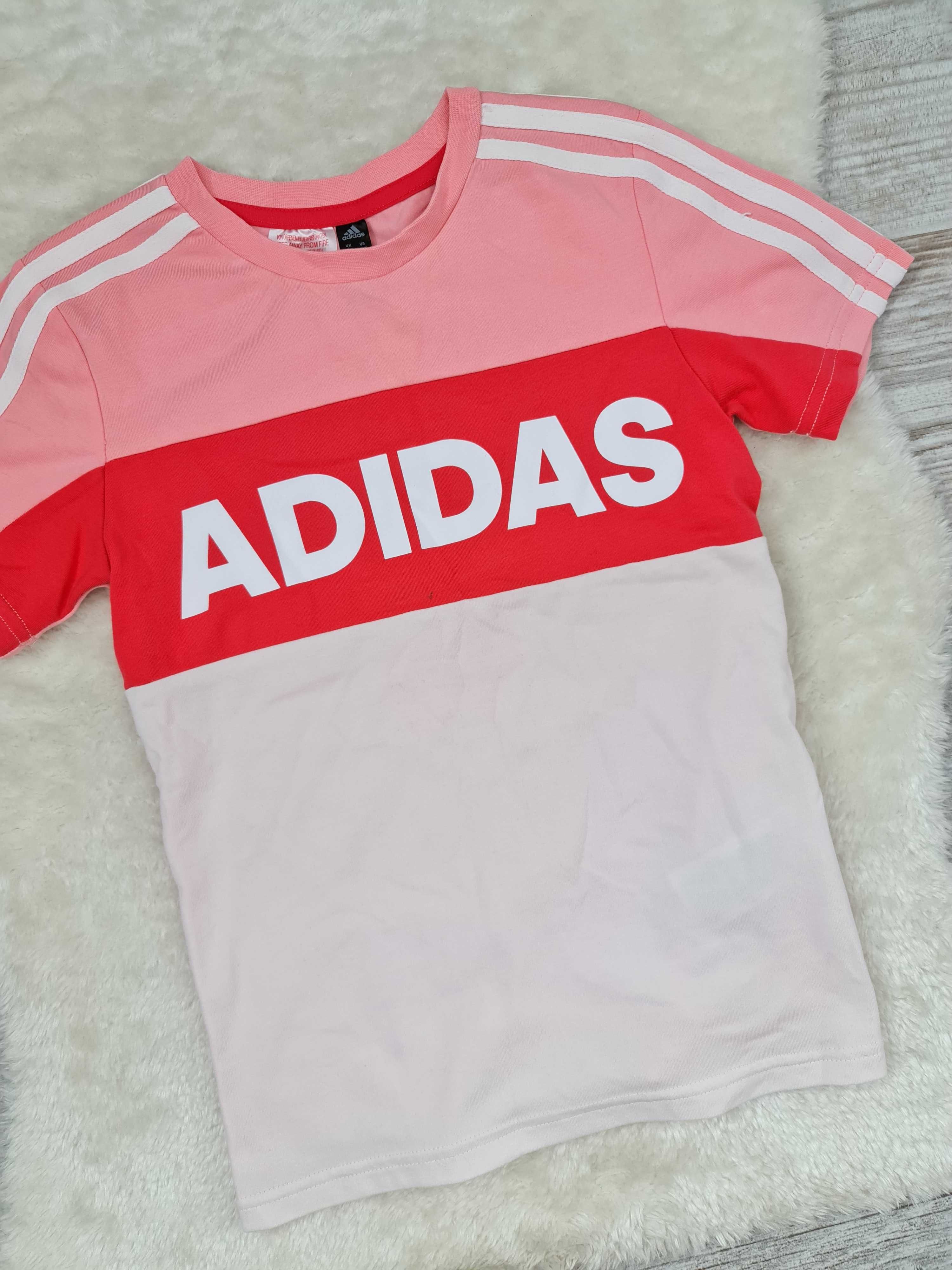 Koszulka T-shirt Adidas Rozmiar 122 - 128 na Wiek 7 a 8 Lat Oryginalna