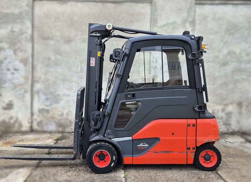 Linde E20 • 5000mtg •  wolny skok • KABINA • wózek widłowy elektryczny