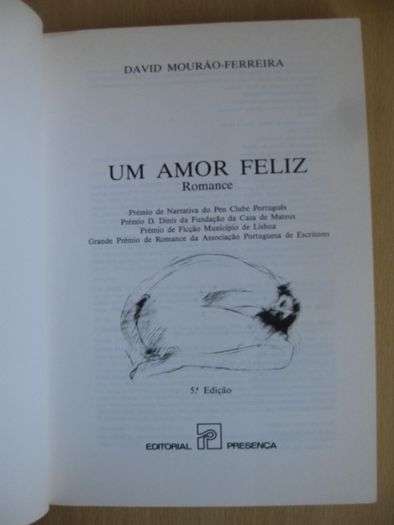 Um Amor Feliz de David Mourão-Ferreira