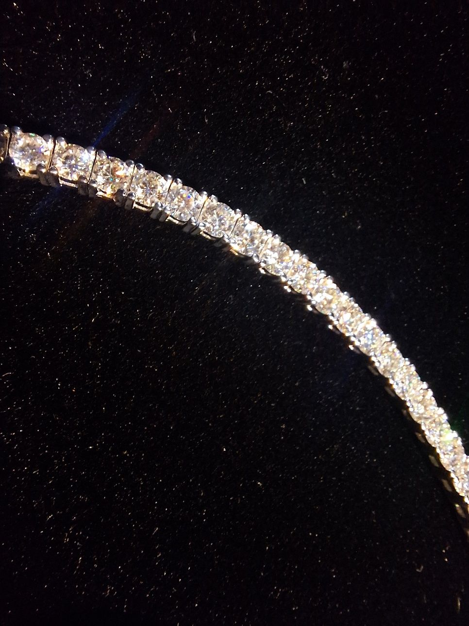 Bransoletka z kamieniami Moissanit 17cm 3mm