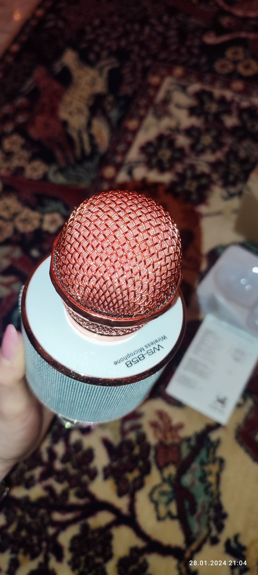 Bezprzewodowy mikrofon do karaoke  na bluetooth