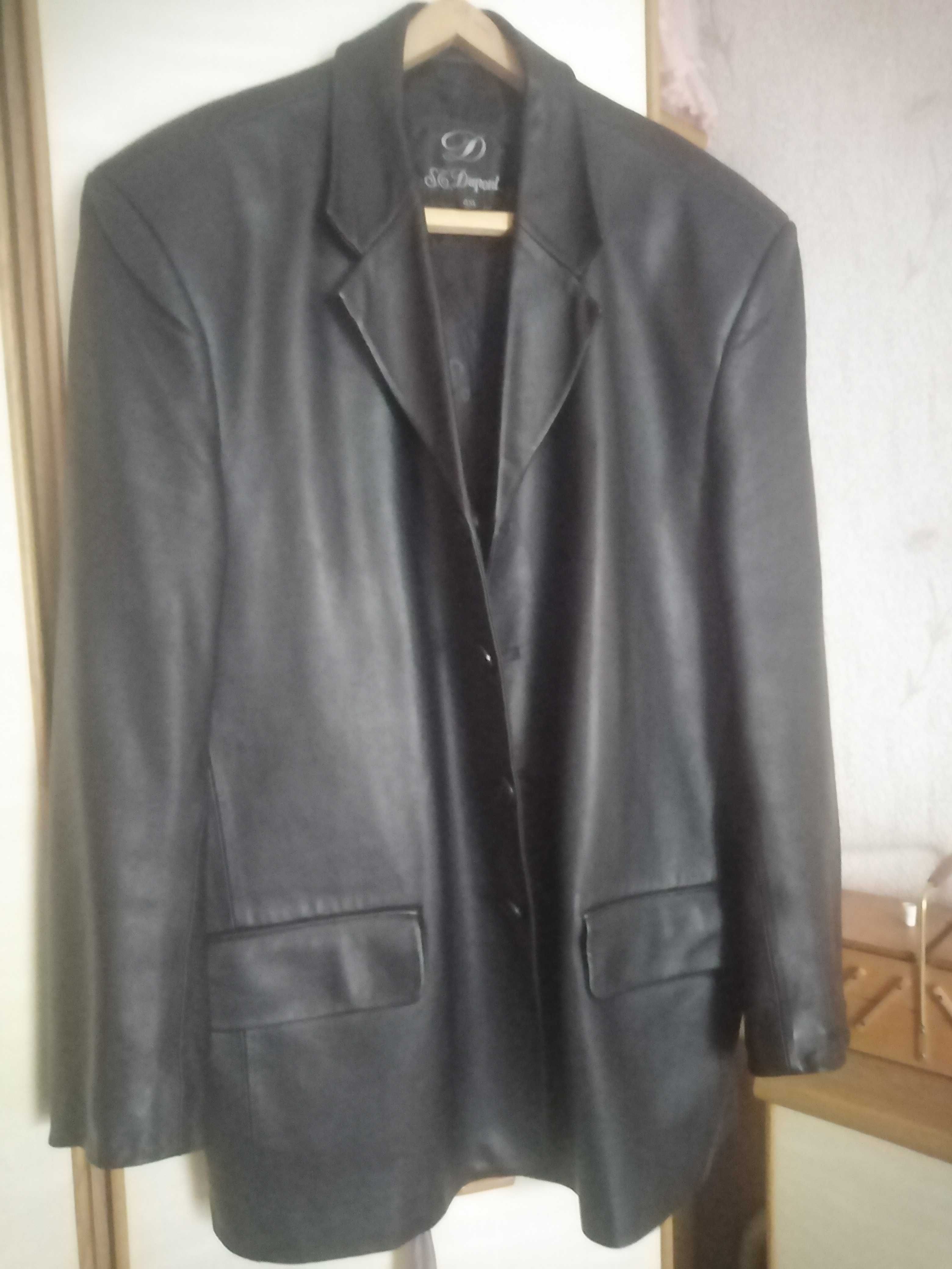 пиджак  кожаный мужской  "ST. Dupont" 4 XL