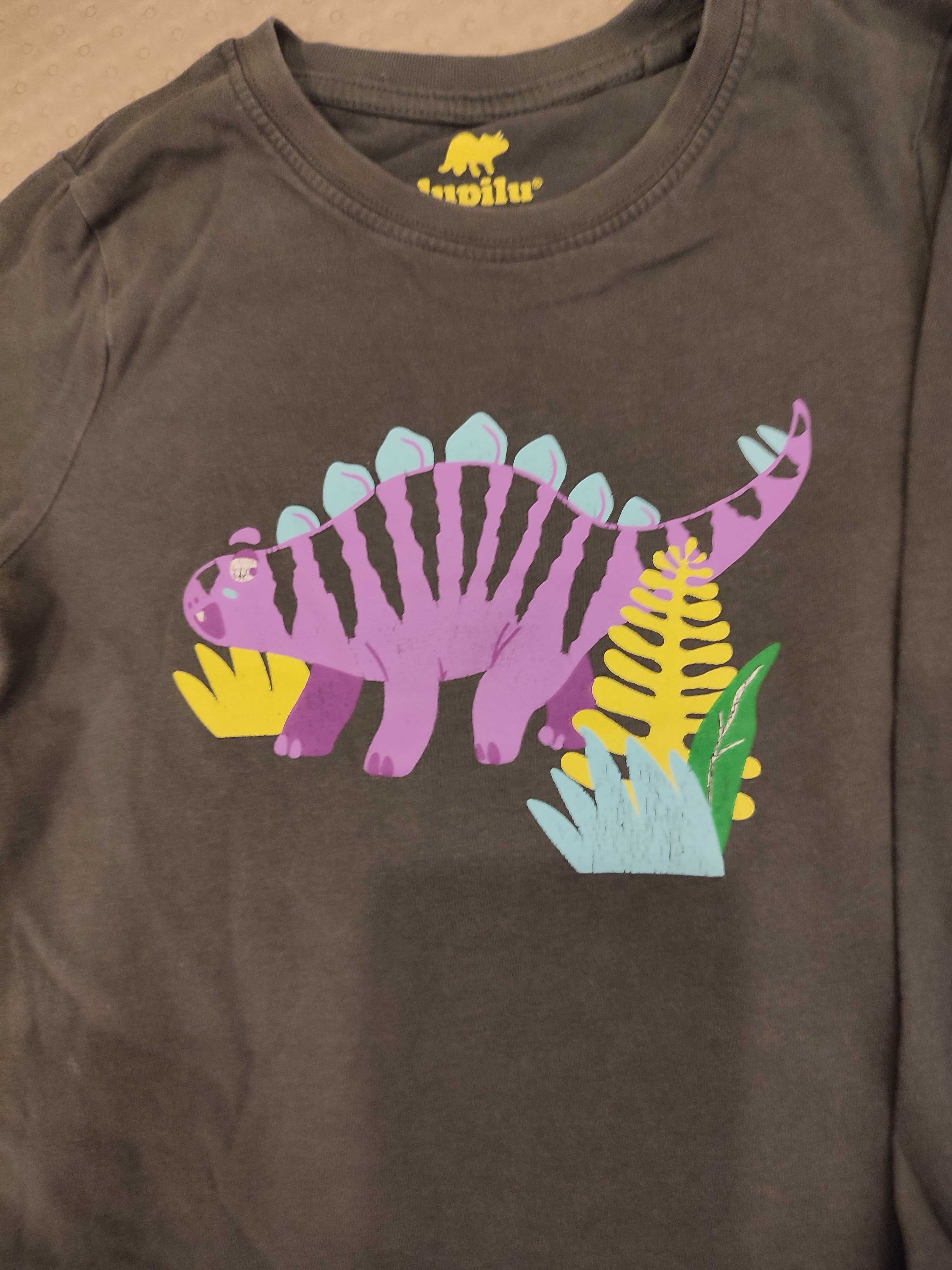 Zestaw koszulki bluzki bawełniane lupilu 98 104 dinozaur