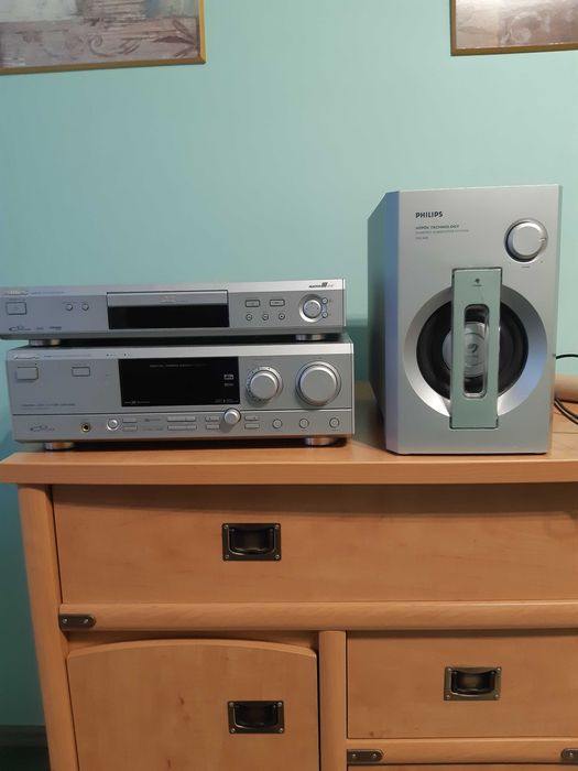 philips wzmacniacz, odtwarzacz cd/dvd, subwoofer