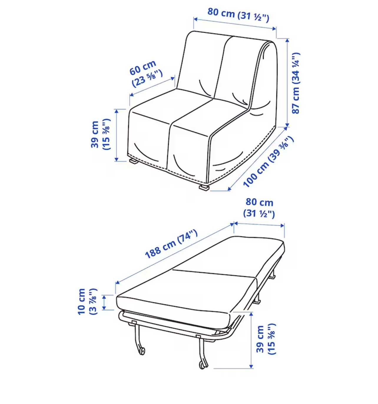 Poltrona-cama, Lycksele Murbo, IKEA