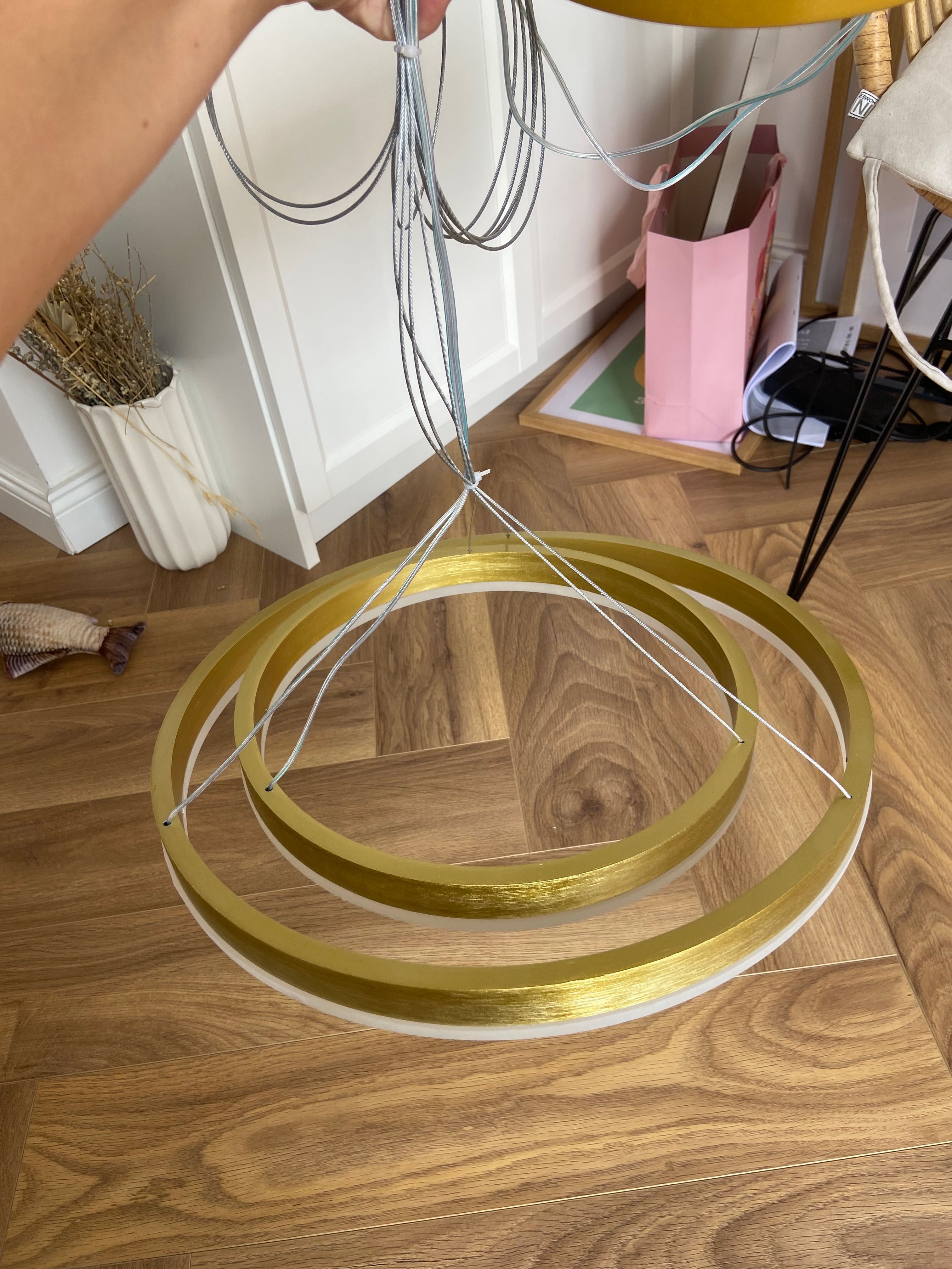 Piękna wisząca lampa 2 ringi