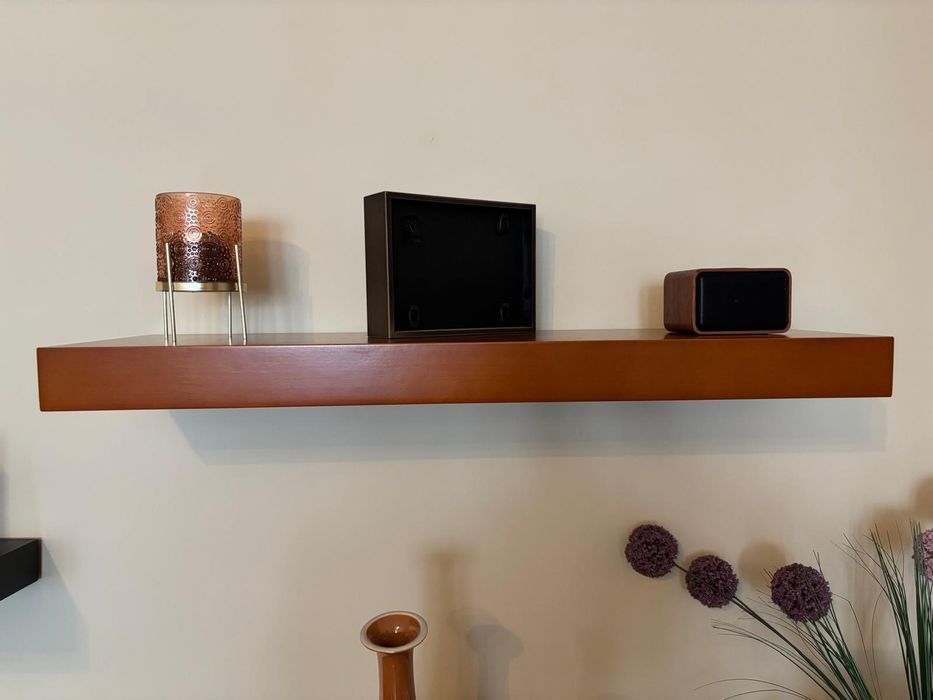 Conjunto de 4 móveis de sala em madeira maciça cerejeira e wengué