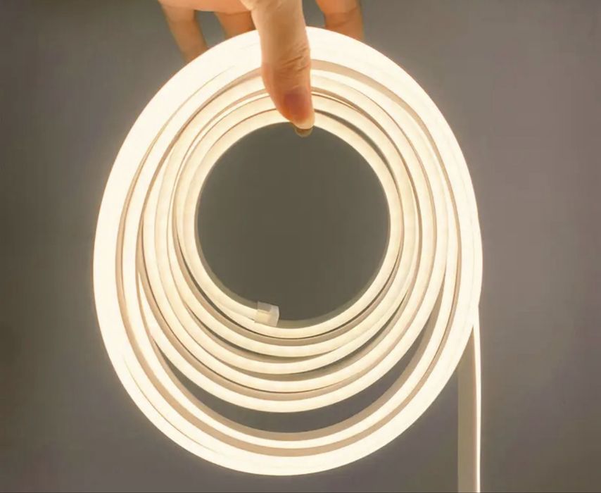 Світлодіодна неонова стрічка(смуга) Теплий білий колір 5 м