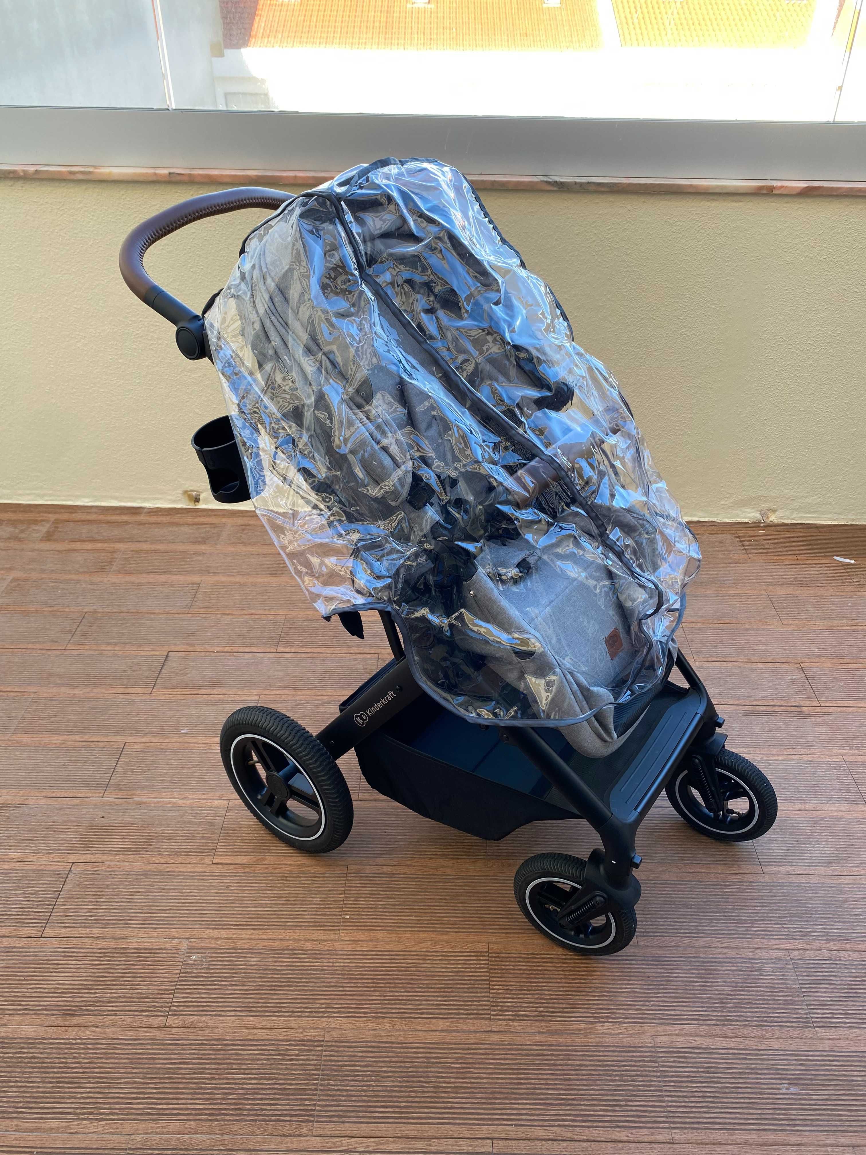 Carrinho de Bebé 3 em 1 Kinderkraft Btour - Pouco Usado!