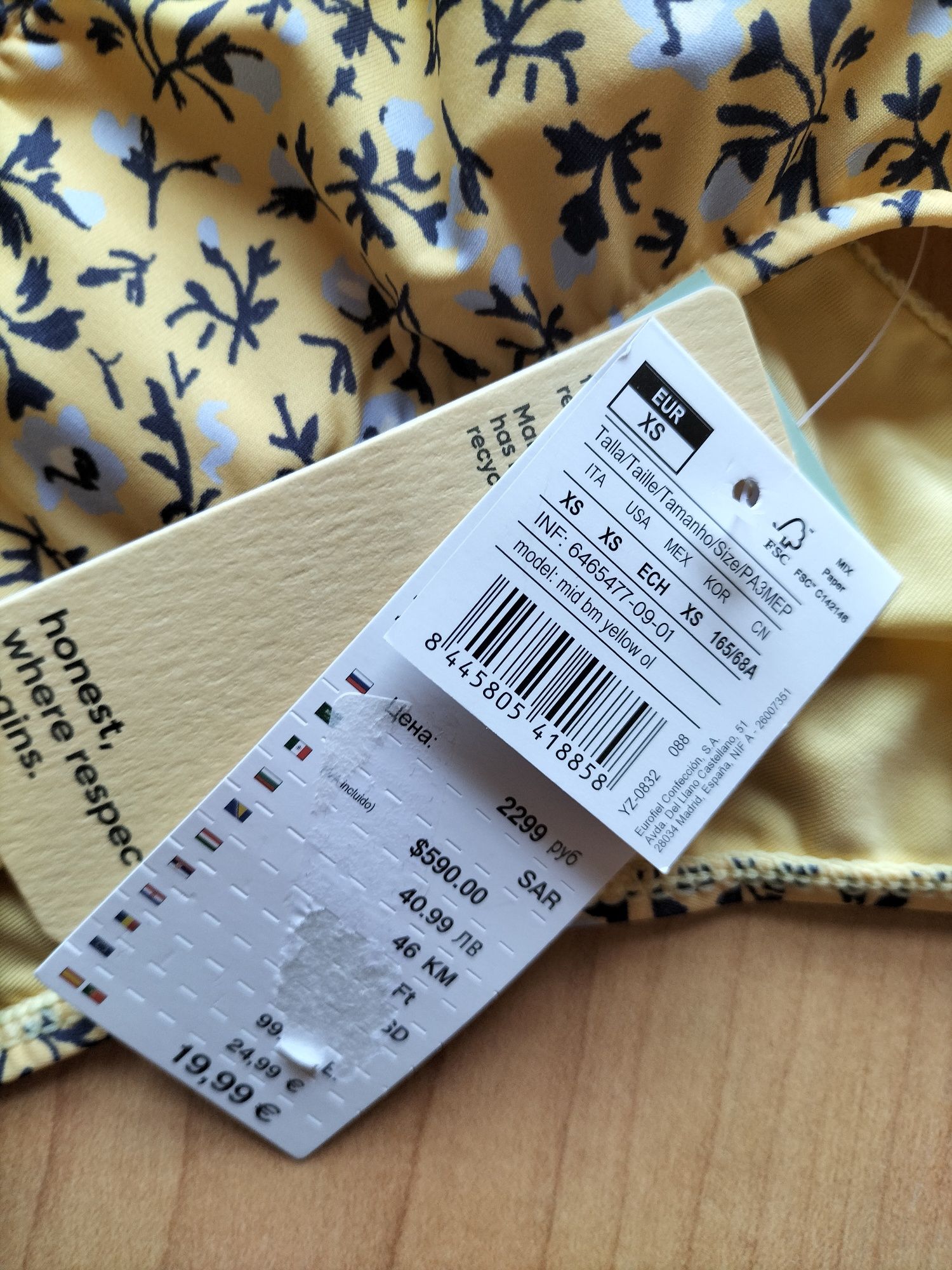 Cuecas de biquíni Amarelo Women's Secret