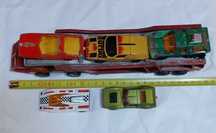Camião de transporte de carros e 5 miniaturas antigas Matchbox