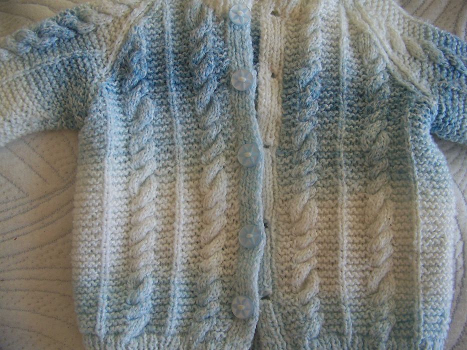 Sweter zimowy wełniany gruby na guziki r. 74-80 chłopiec dziewczynka