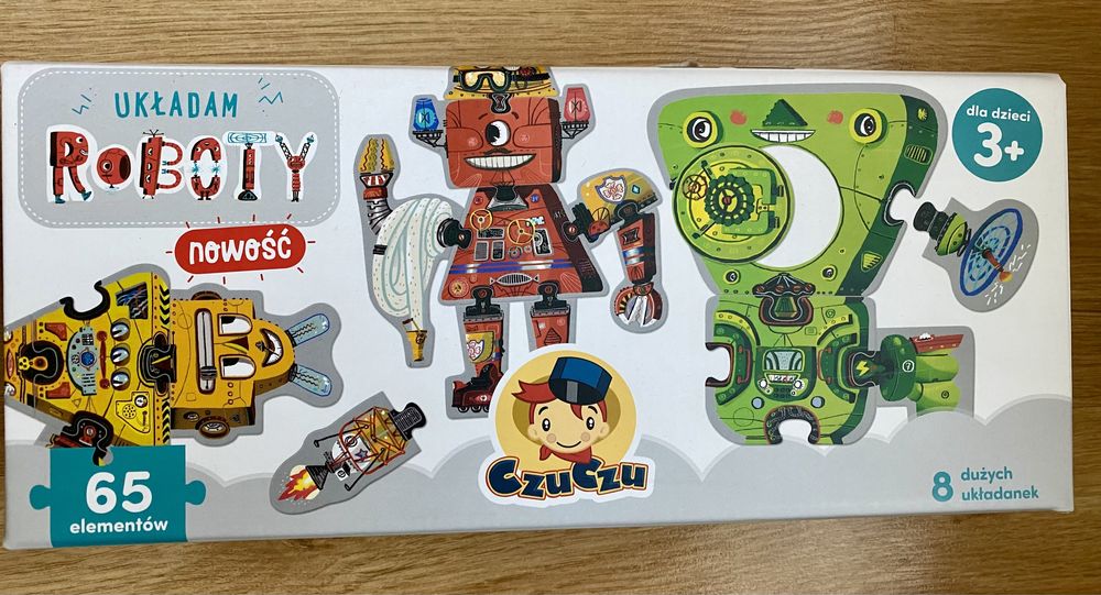 Czu Czu  puzzle Roboty NOWE 3+