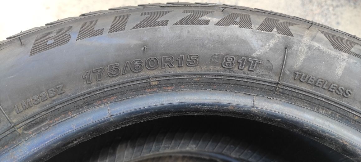 Opony zimowe z 2013r 7mm 175/60/15 Bridgestone PN