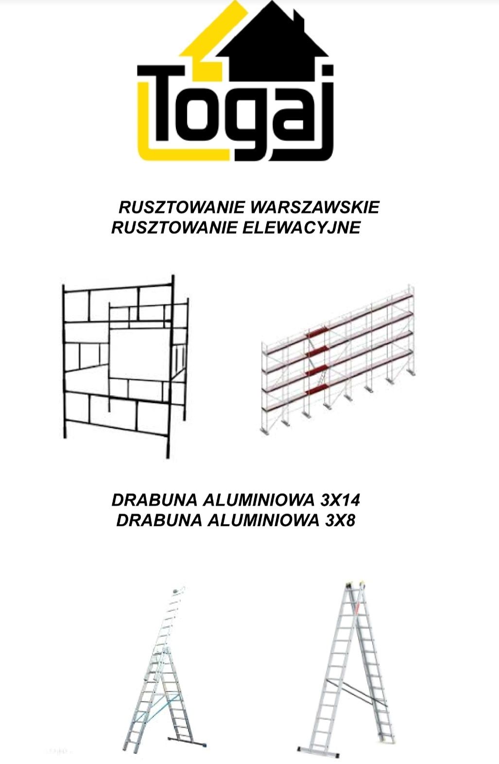 Rusztowanie elewacyjne warszawskie drabina wynajem poziomica laserowa