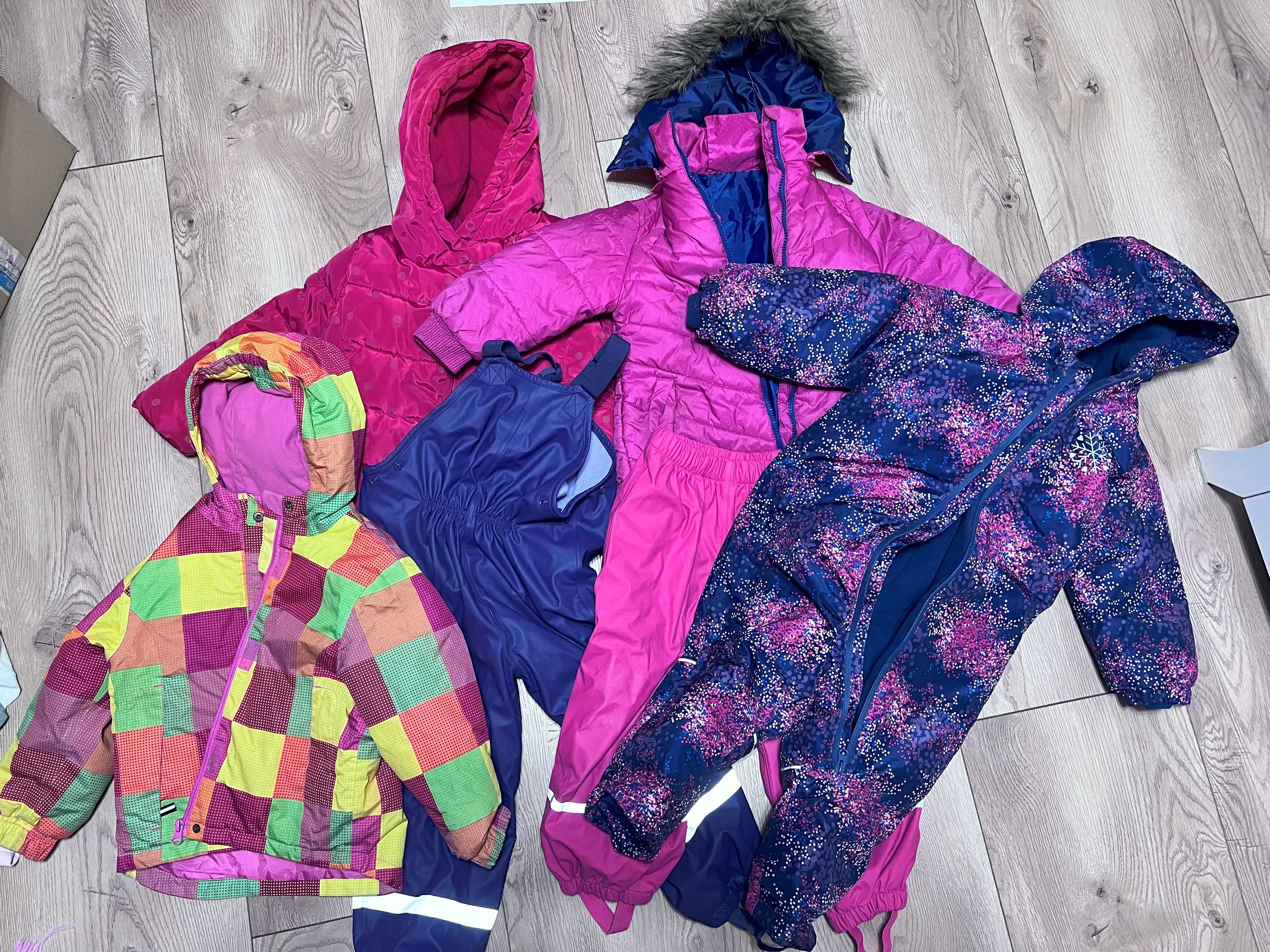 Paka ubranek dla dziewczynki rozmiar 86-96, kurtki zimowe, kombinezony