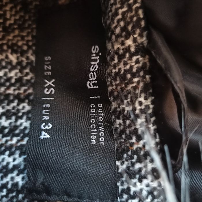 Sinsay płaszcz damski z kapturem rozmiar XS/S