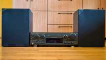 amplituner Technics SA-AX540 z oryginalnym pilotem + kolumny KEF C