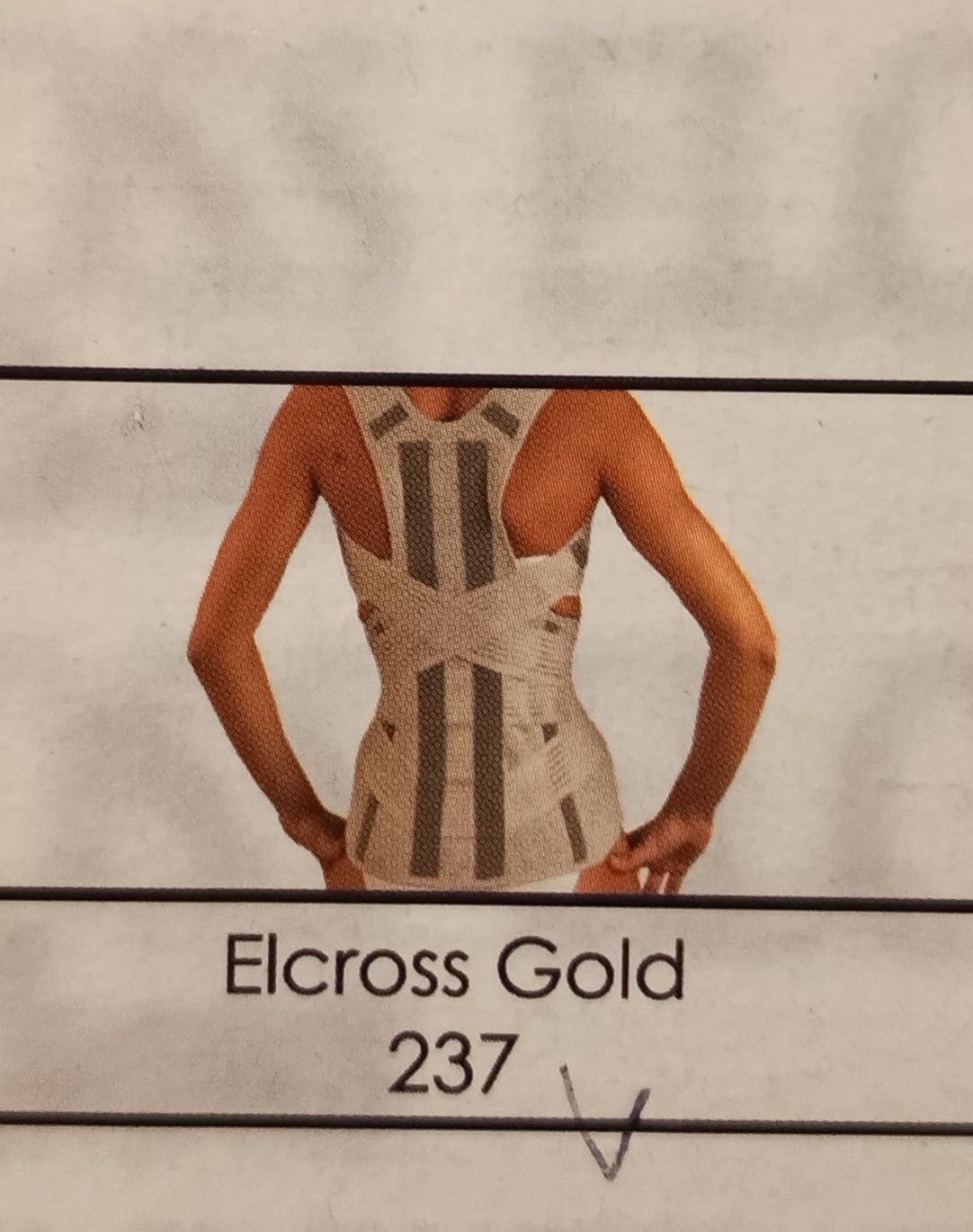 Gorset ortopedyczny Orteza ELCROSS GOLD – XL nowa