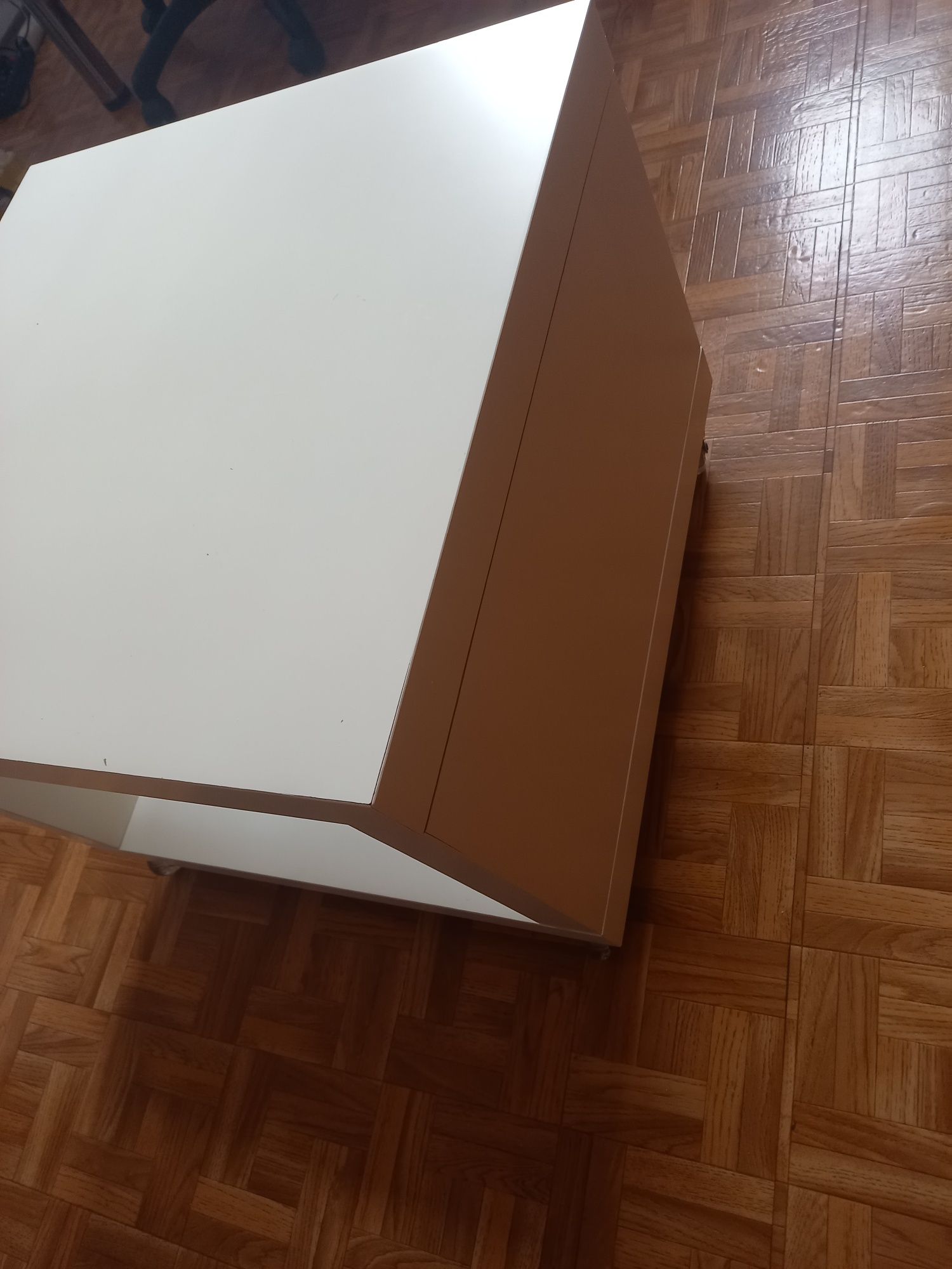Stolik kawowy stolik uniwersalny biały na kółkach ładny