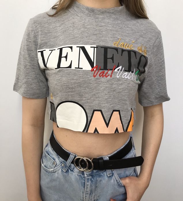 Crop top t-shirt H&M 32 XXS