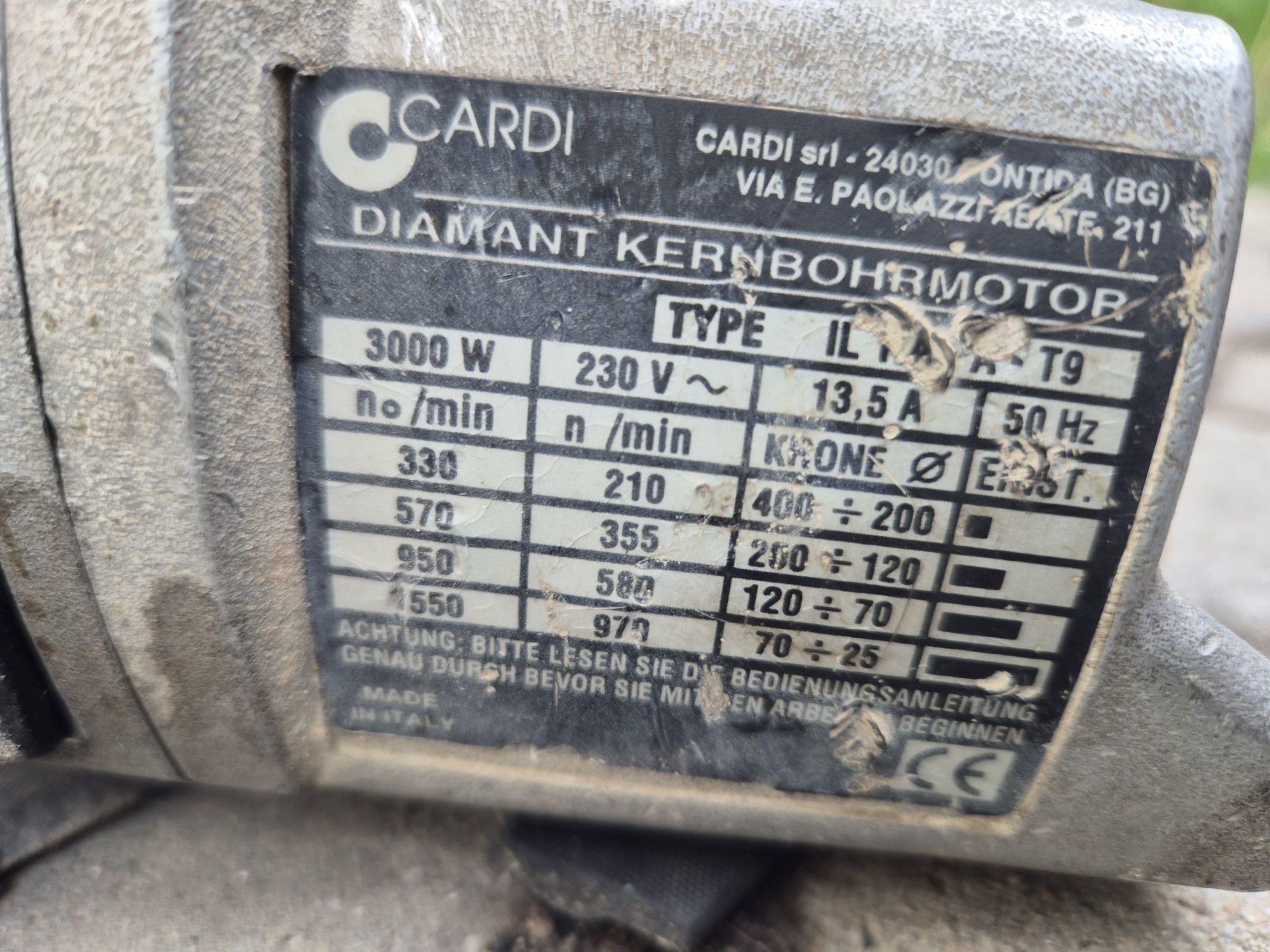 Установка, дрель алмазного буріння cardi t4, t9 не hilti, weka, cedima