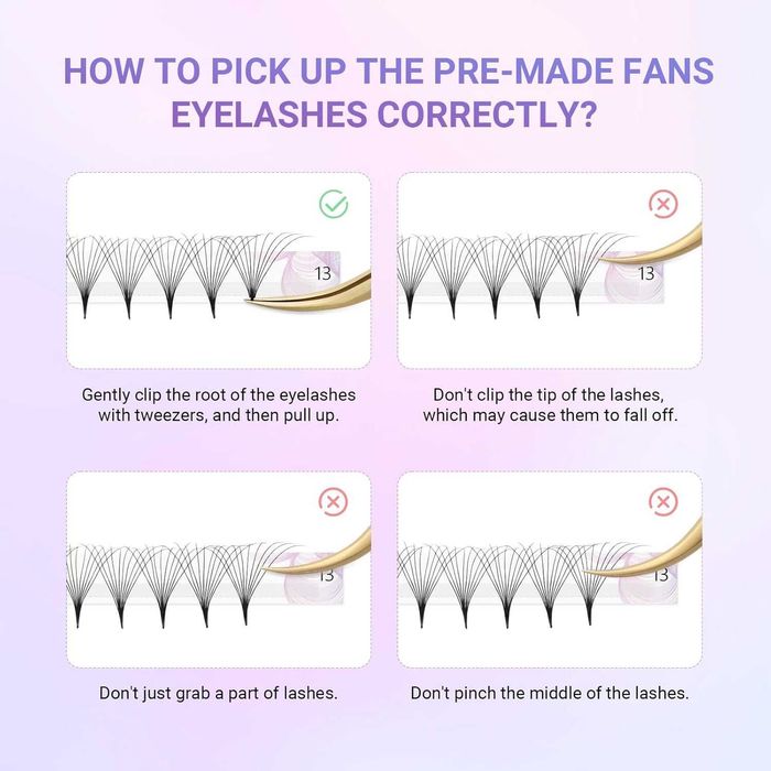 NAGARAKU Przedłużanie Rzęs 6D 0.07 D Curl 8mm