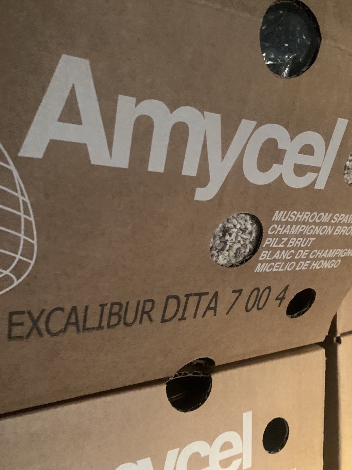 Міцелій Печериць(Шампиньон), упаковка 9 кг з фільтром Amycel Exxcalibu
