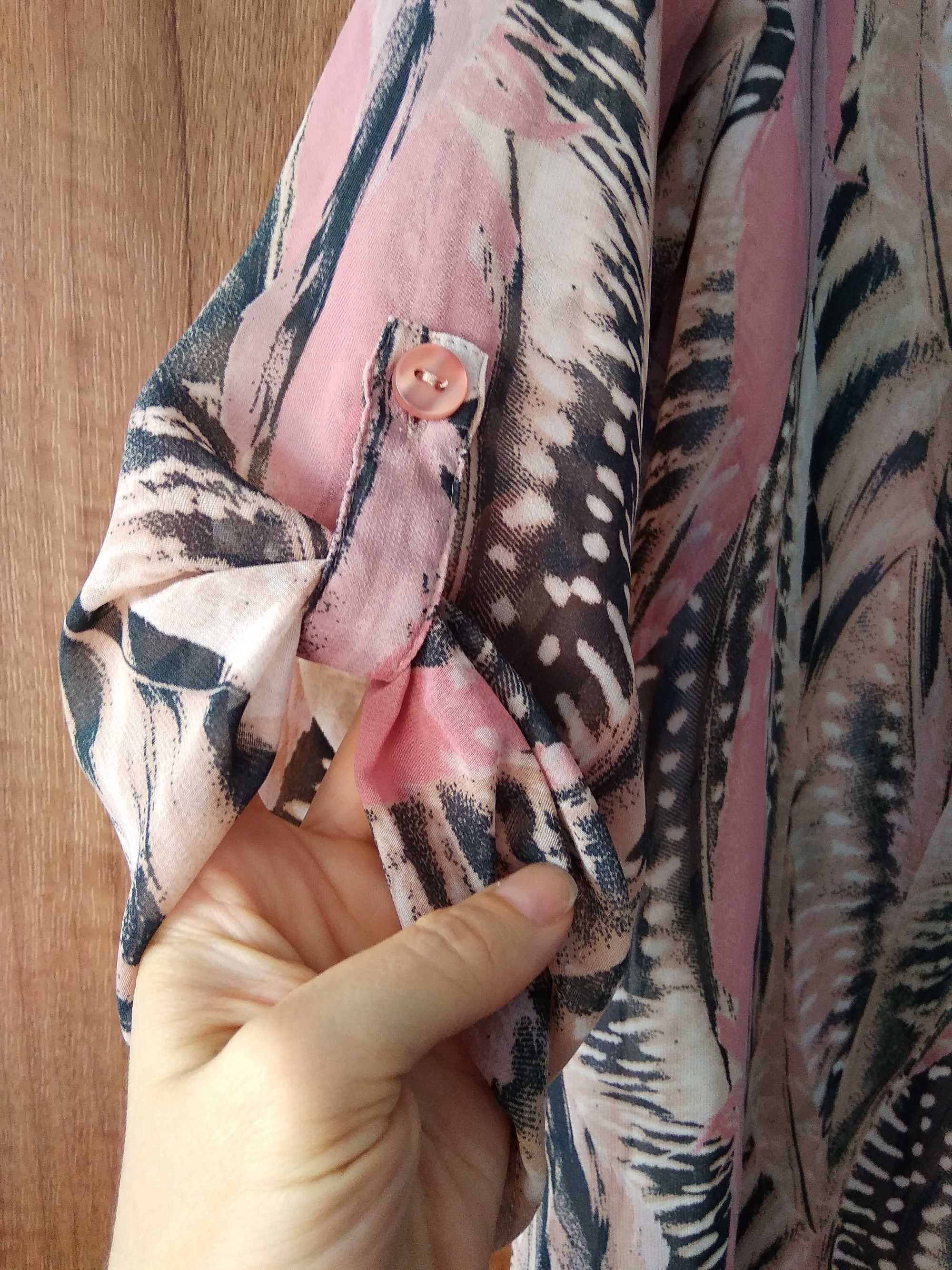 Шифоновая удлиненная блуза, блузка, туника, размер 46-48