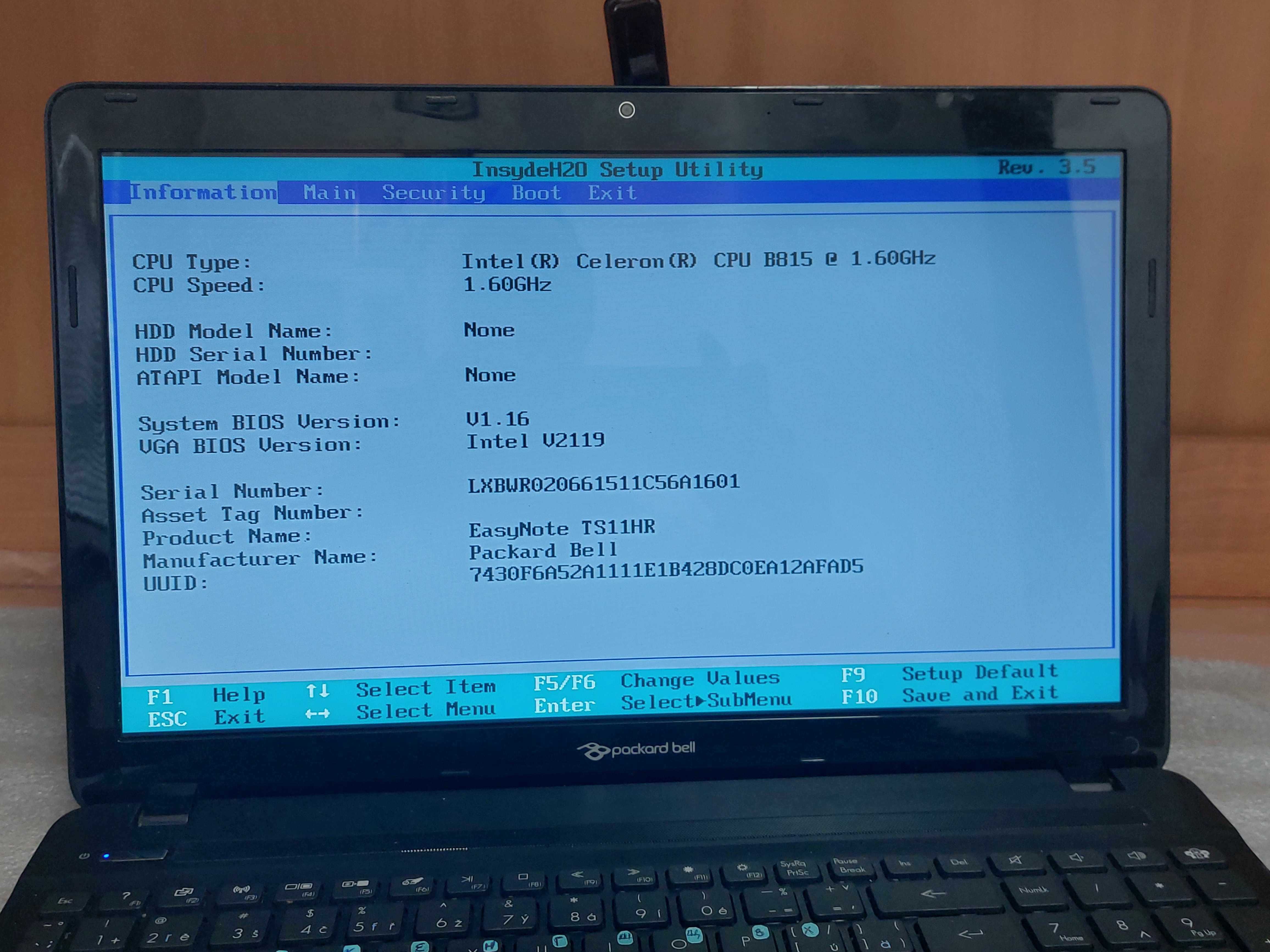 Професійна розбірка ноутбука Packard bell TS11 P5WS0 -MB робоча
