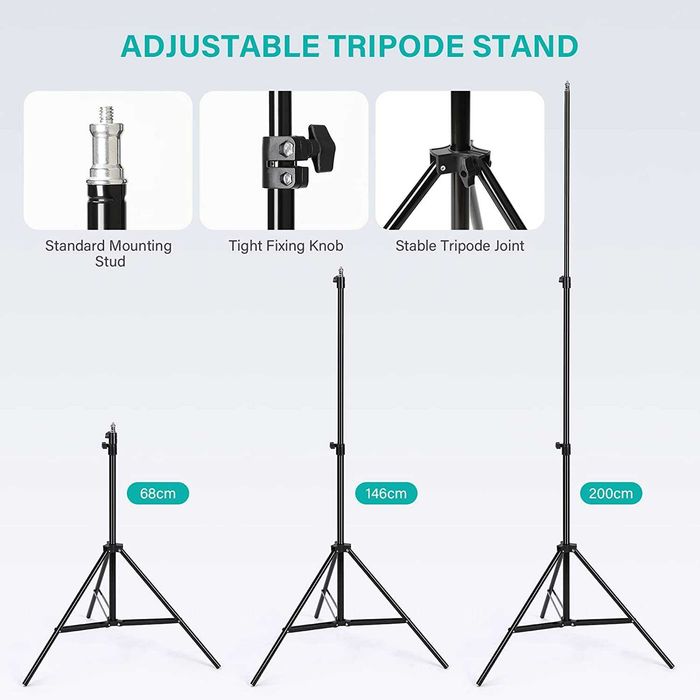 Kit estúdio iluminação fotografia e vídeo 2 softboxes octogonais