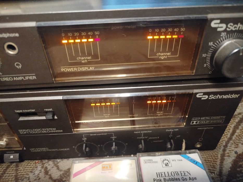 Retro wieża Schneider Tuner Wzmacniacz Magnetofon
