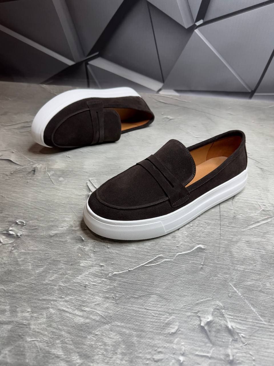 Лоферы Замшевые мужские коричневые LORO PIANA Brown! Мокасины мужские!
