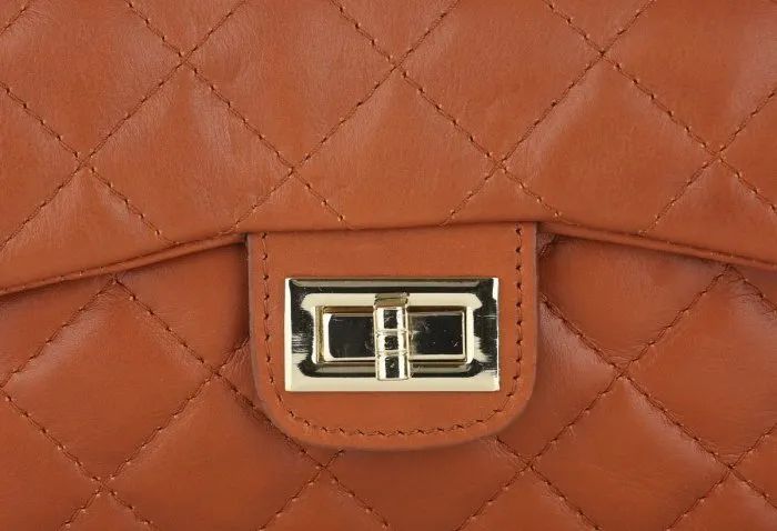 torebka damska skórzana listonoszka pikowana genuine leather