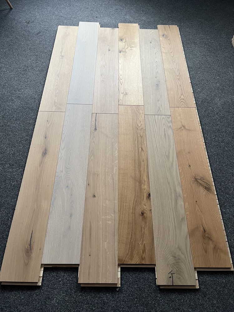 Jodełka Klasyczna Dąb Rustic, 4faza,Szczotka, Surowa, 15x90x600mm