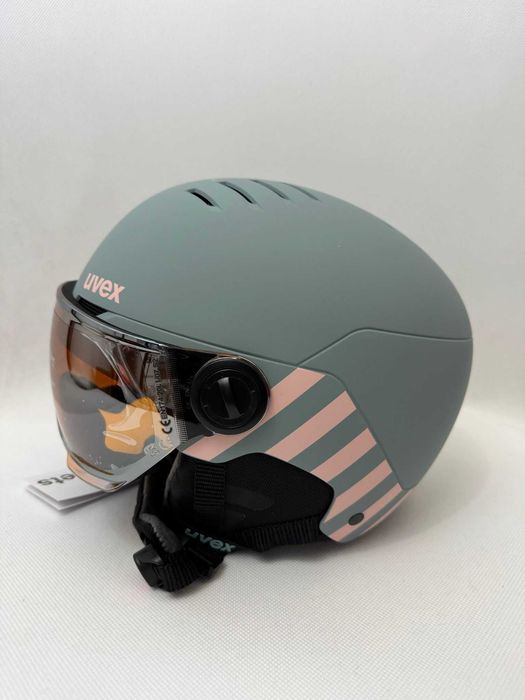 Kask Uvex Visior jr, 51 - 55 cm szaro-różowy - okazja!