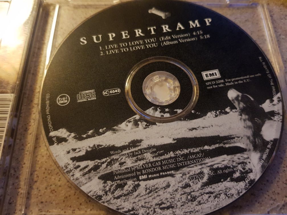 CD Singiel Supertramp Live To Love You 1997 EMI