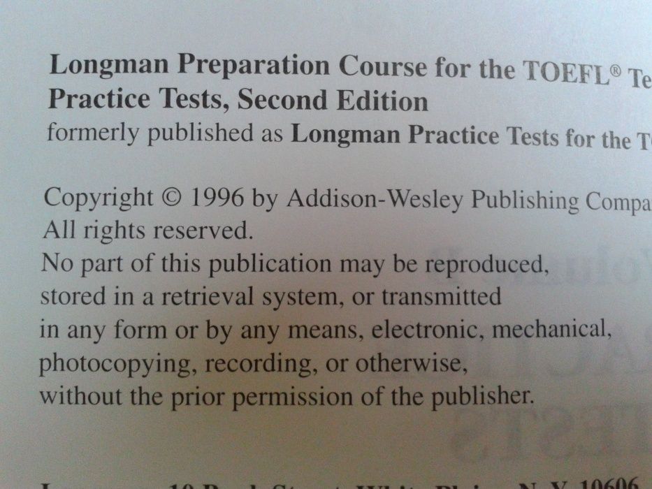 Longman Preparation Course For The TOEFL TEST, volume B