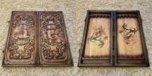 Подарочные наборы игровых шахмат и нард из натурального дерева