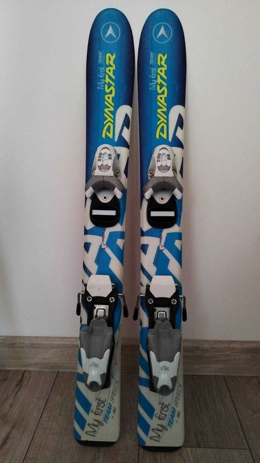 Narty dziecięce zjazdowe DYNASTAR, dł. 80 cm, używane