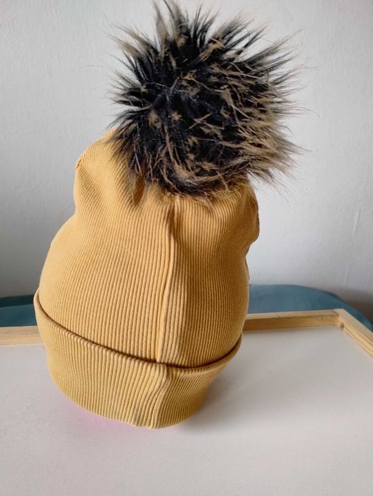 Czapka ciepła na jesień zimę gruba, czapka H&M One size z wełny alpaki