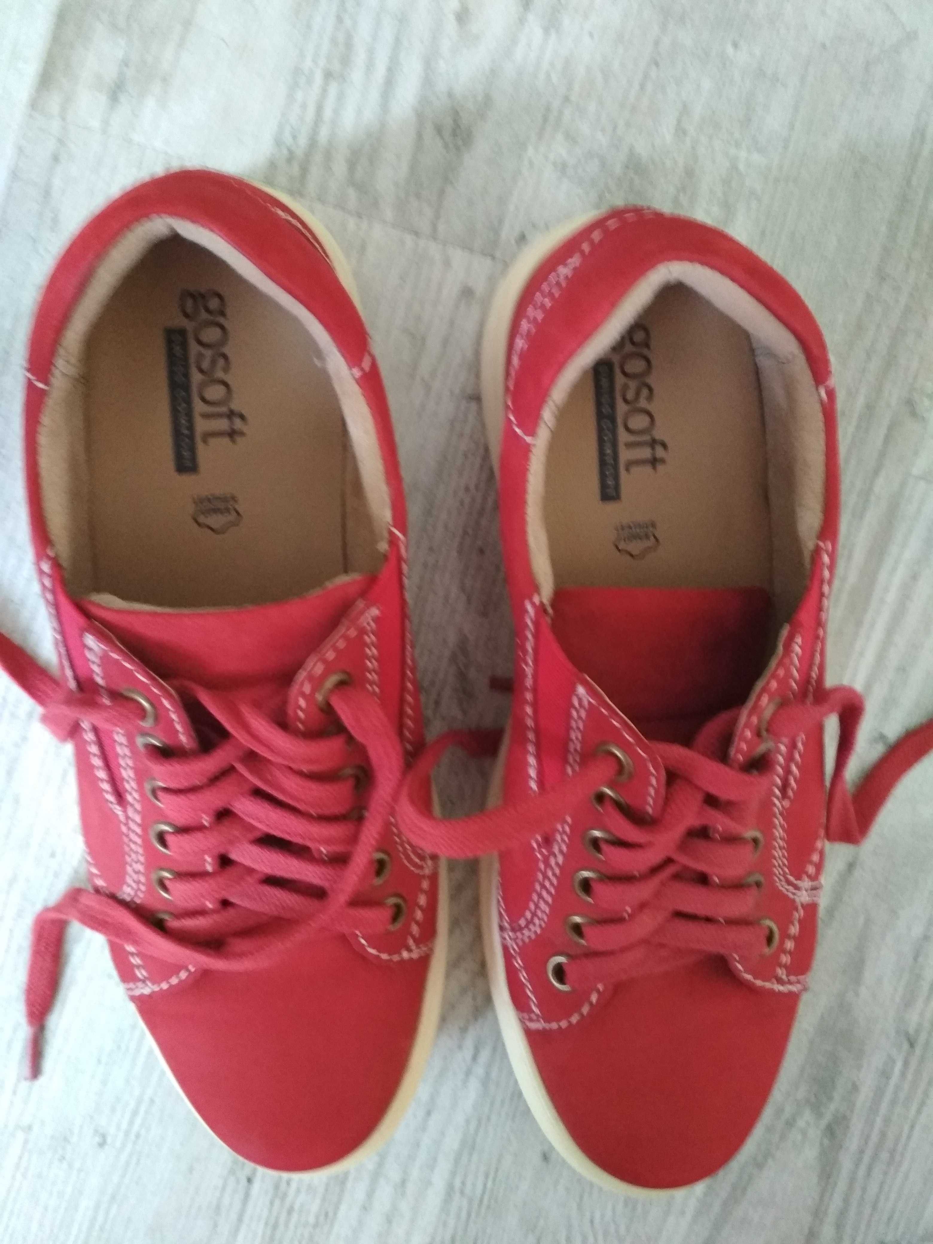 Jak nowe buty skórzane r. 38 czerwone gosoft 229zl wiosenne