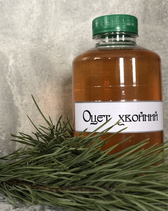 Уксус крафтовый натуральный хвойный /хвойний оцет 0,5л