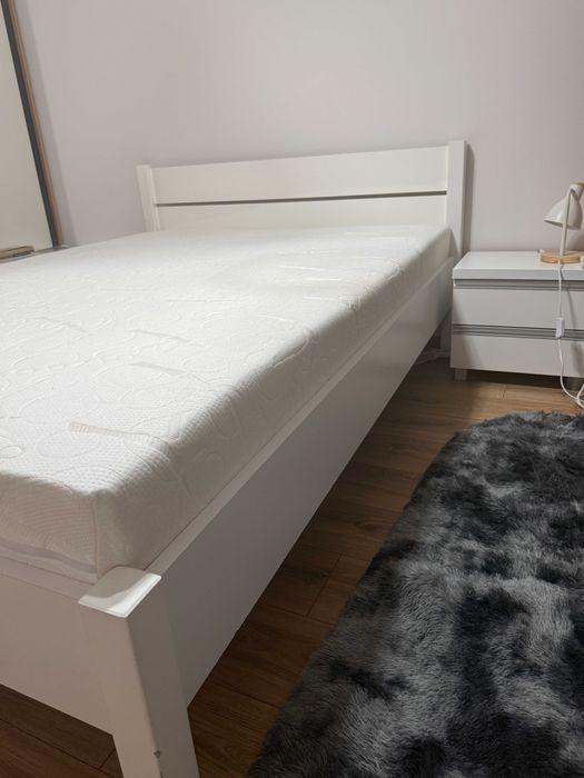 Łóżko dwuosobowe 140x200 AGATA z materacem - KOMPLET Z BODZIO Jak nowy